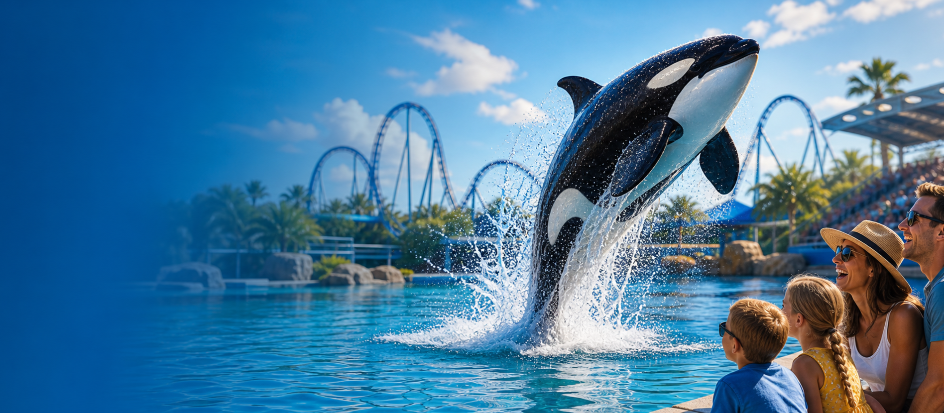 SeaWorld Orlando-style ocean park scene