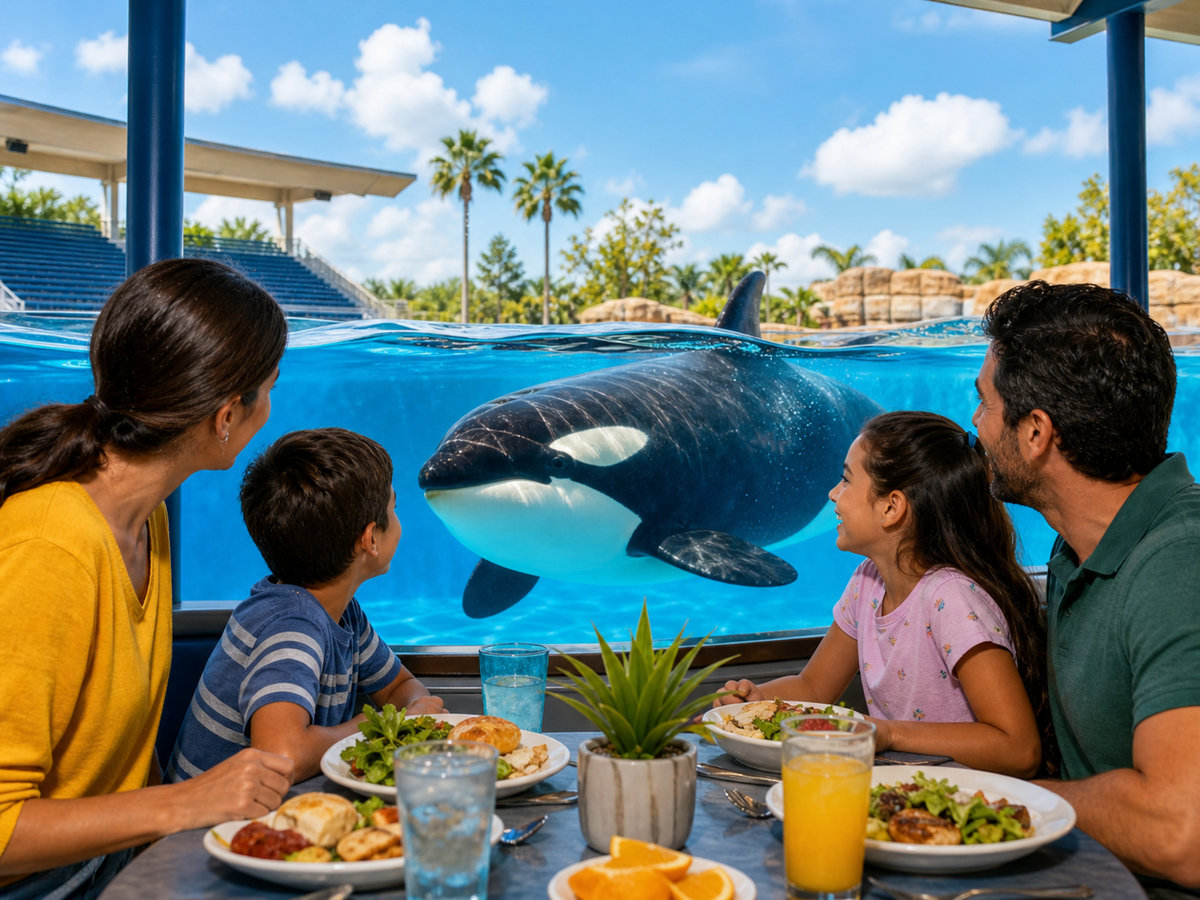 Dine with Orcas at SeaWorld Orlando