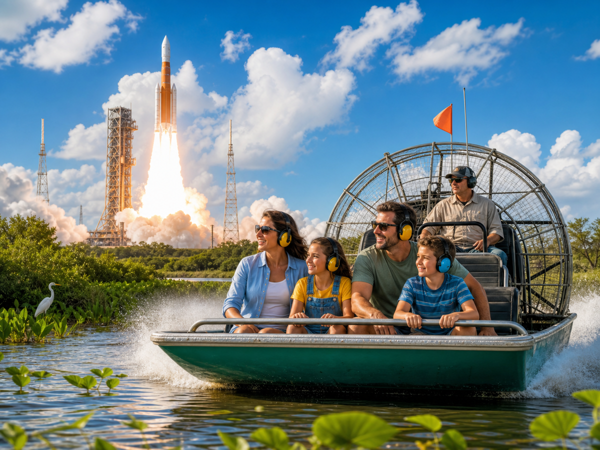 Kennedy Space Center and Airboat Safari